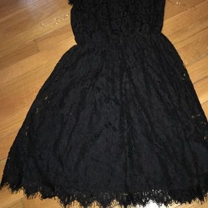Black lace skater dress